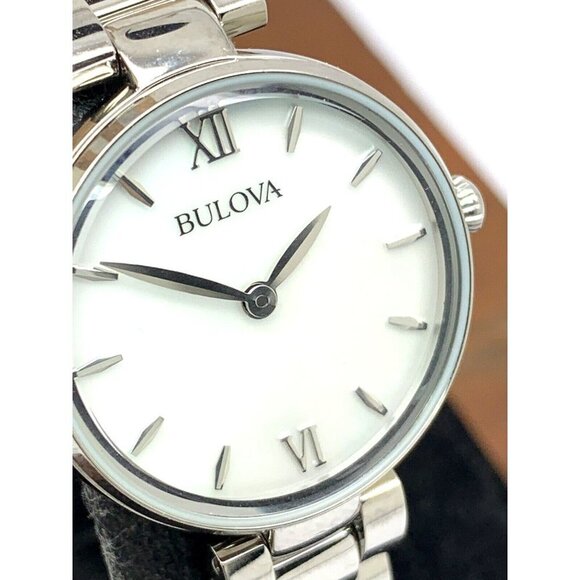 Bulova Women's Watch 96L229 Quartz White Dial Mother of Pearl Petite 27m… - Picture 11 of 12